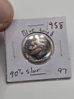 1958 P SILVER Roosevelt Dime ☆ 90% SILVER ☆ Original Rainbow Toned ☆