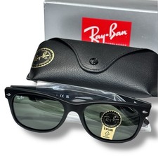 Ray Ban RB2132 622 New Wayfarer Black Matte G-15 Sunglasses 55-18mm Authentic