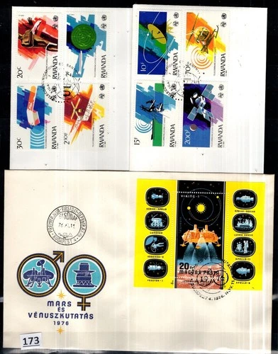 /// RWANDA, HUNGARY 1976 - 3 FDC - SPACE