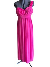 Alfred Angelo Fuchsia One-Shoulder Gown Size 2
