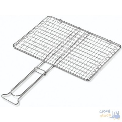 Double Grill Without Legs Chrome Steel 27X37 Cm