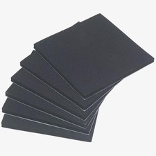 6 Pcs Black Adhesive Foam Padding 1/4 in Thick X 4in X 4in, Neoprene Foam Ant...