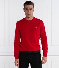 Lacoste Crew Neck Cotton Sweater size 6 XL NWT AH1985 sweatshirt knit RL preppy