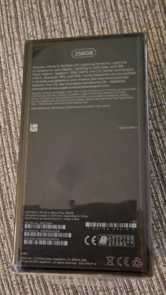 Factory Sealed Apple iPhone 8 256gb space black (Unlocked) Rare Collectors Item - Image 2 of 4
