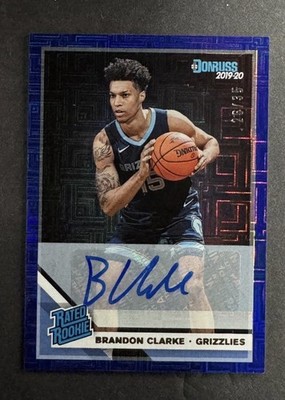 2019 Panini Donruss Choice Brandon Clarke #220 BLUE MOJO CHOICE AUTO /35 SP