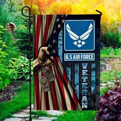 US Air Force Veteran Hand Pulling American Outdoor Flag Graden Flag