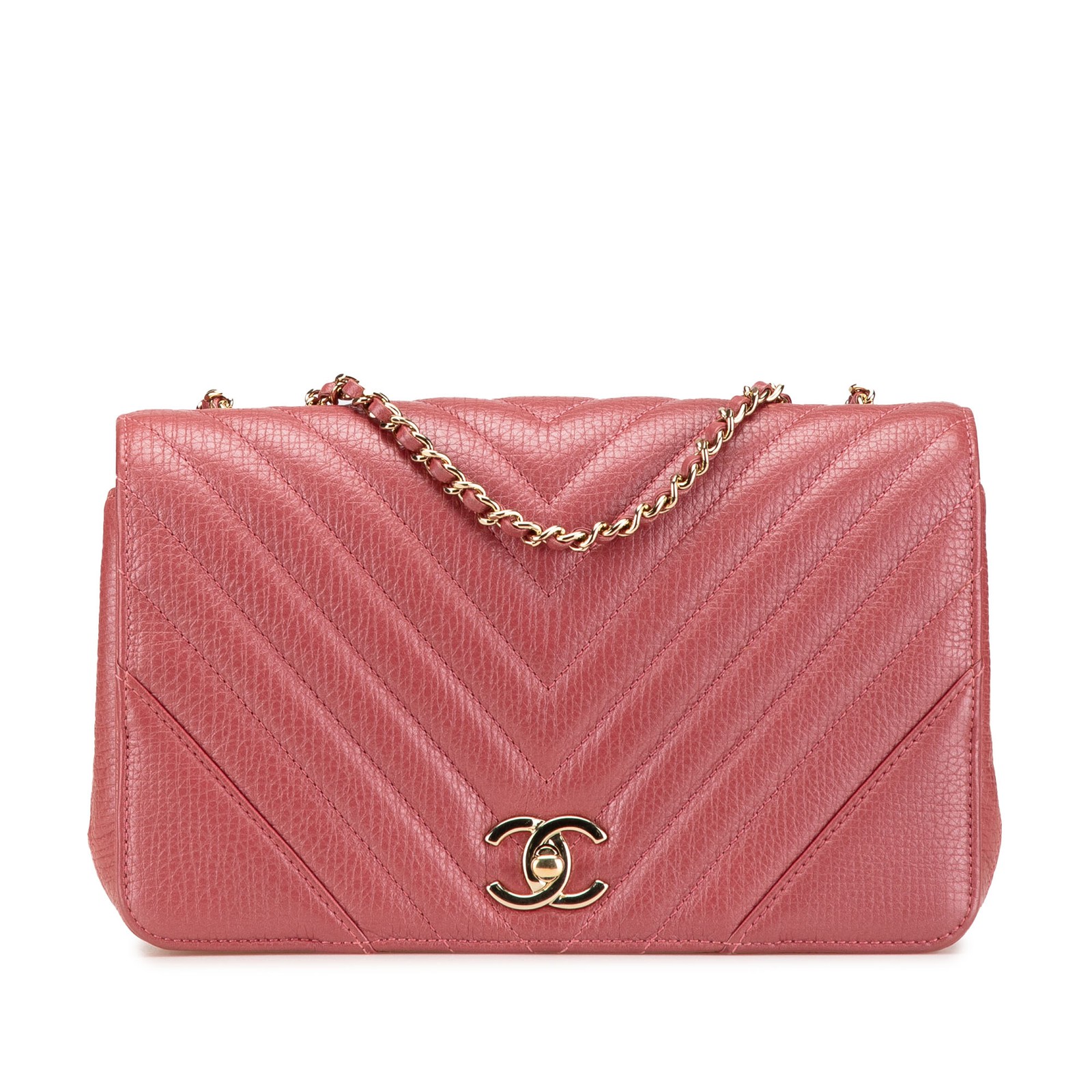 Chanel Medium Chevron Calfskin Statement Flap Bag