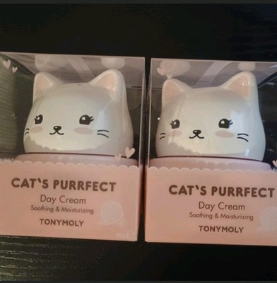 TonyMoly Cat's Purrfect Day Cream Face Moisturizer 2 Pack New And Unused