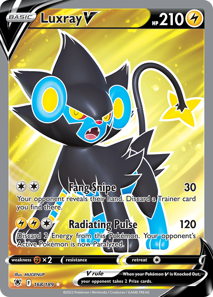 Luxray V 168/189 Ultra Rare Astral Radiance Pokemon Holo Near Mint