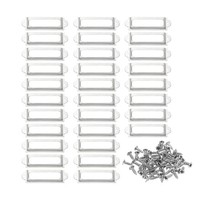 Metall-Etikettenhalter 60X17Mm, 30 StüCk FüR Label Frames, Weiß Vernickelt