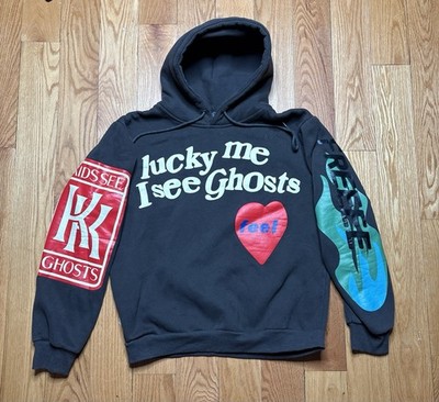 Lucky Me I See Ghosts Hoodie Kanye West Kid Cudi Size L - Camp Flog Gnaw Nov 11