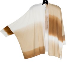 Wynne Layers Kimono Cardigan Open Front Oversized Boho Neutral M Marla Slinky