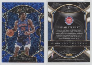 2020 Panini Select Concourse Blue Disco Prizm /25 Isaiah Stewart #76 Rookie RC