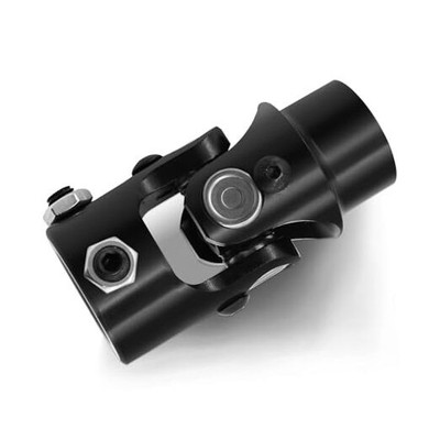 3/4'' Round X1'' DD Steering Universal Joint Single U Joint Shaft,Total Black