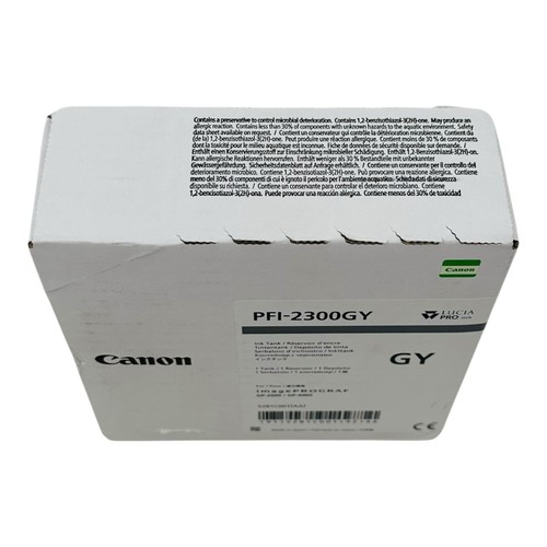 Genuine Canon PFI-2300GY Gray Ink Tank for GP-2000/GP-4000, 5281C001 Exp.10/27 - 第 6/9 張圖片