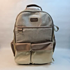 Itzy Ritzy Boss Backpack Diaper Bag Mocha Brown Cream 