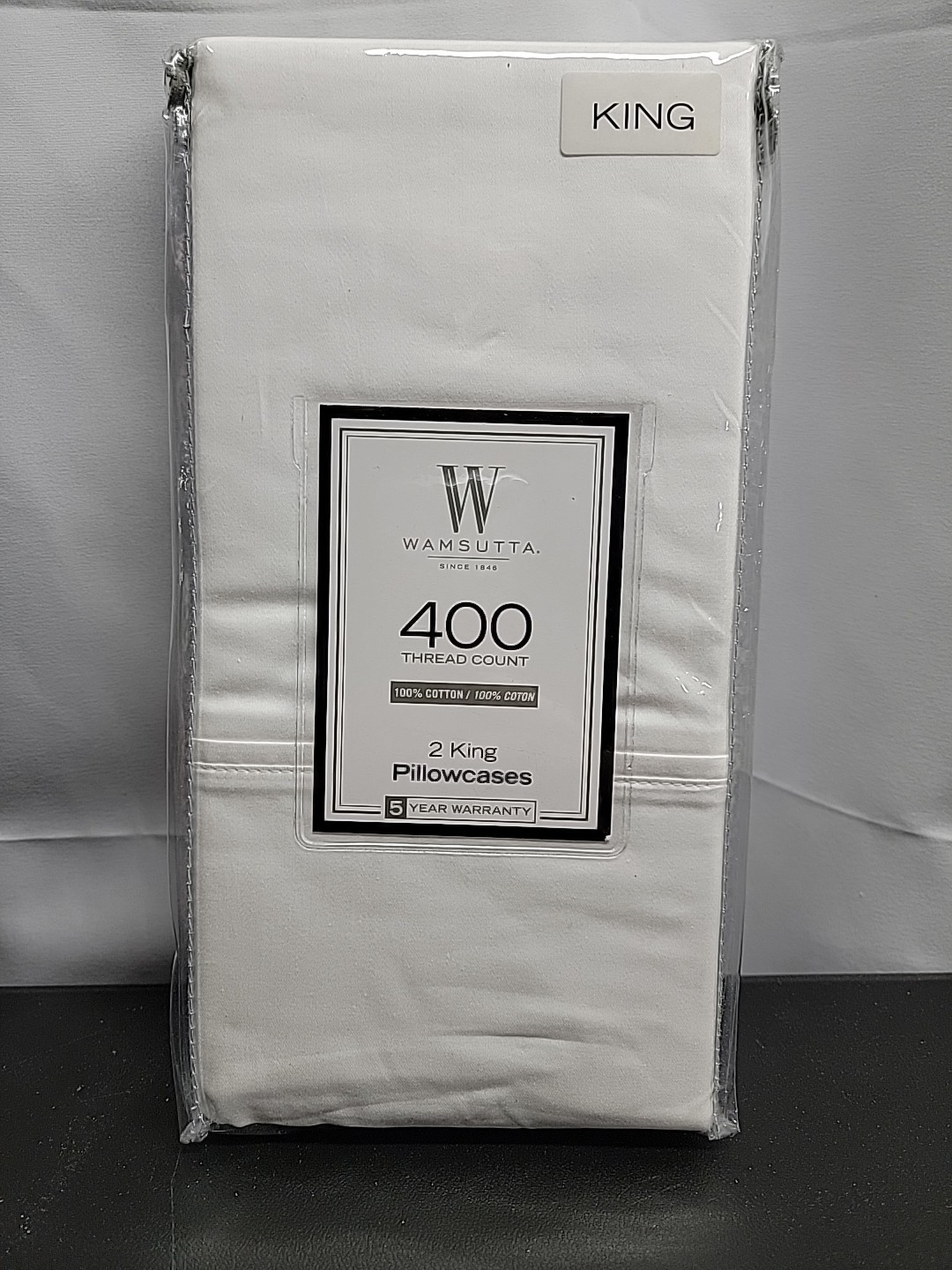 NEW King Wamsutta 100% Cotton 400 Thread Count Pillowcases White
