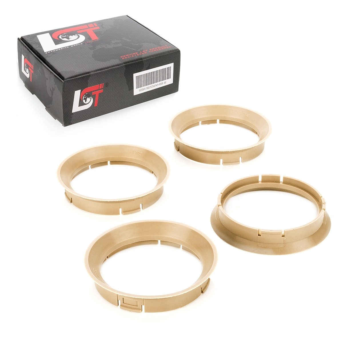 4x Distance Rings Centering for Alloy Wheels Ø 57,1 MM - Ø 64,0 Maybach