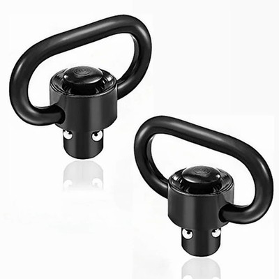 2PCS Heavy Duty Flush Push Button Quick Detach 1.25'' Rifle QD Sling Swivel Mount