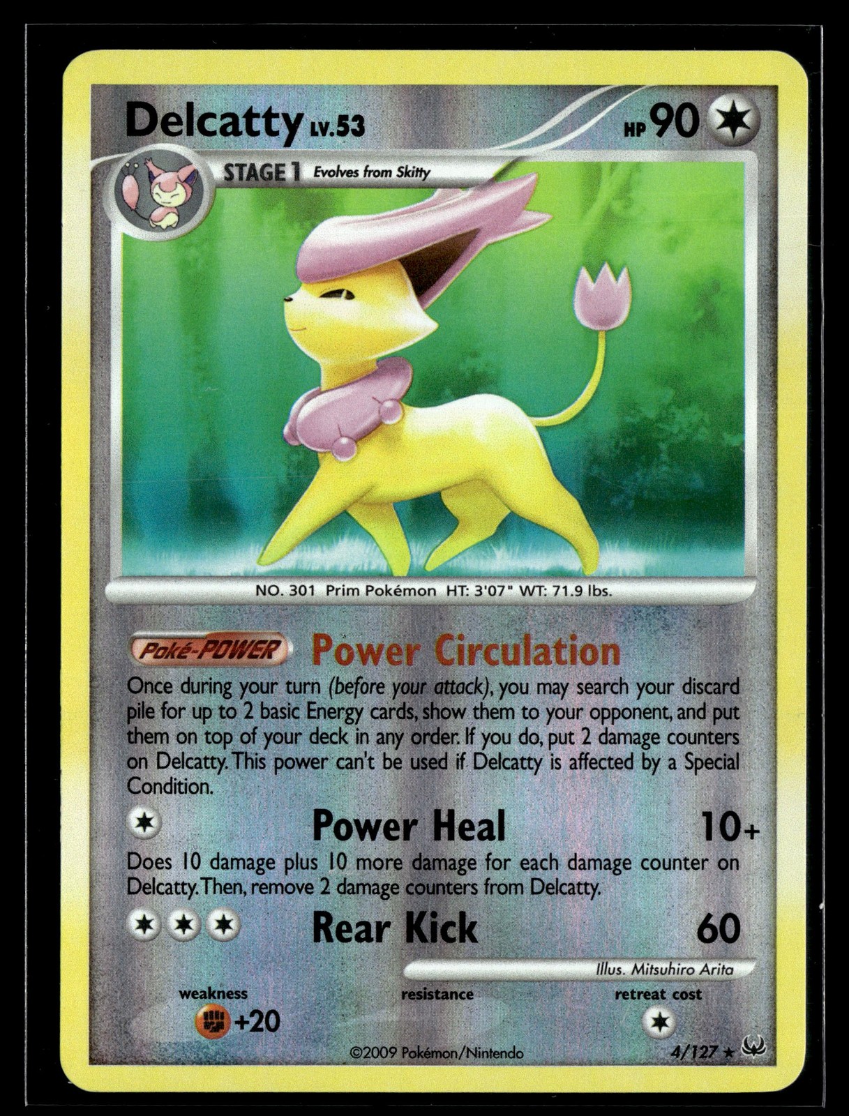 Delcatty 4/127 Platinum Reverse Holo Rare Holo Pokemon