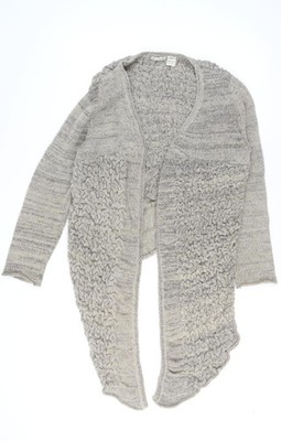 Bande Originale Damen grau Wollmischung offen Strick Cardigan Größe 16