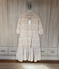 Chico's Eyelet Trim Midi Dress