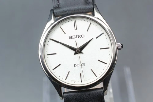 Vintage 1994 [Mint] SEIKO Dolce 8J41-0AJ1 White dial 33mm Quartz Men's Watch JPN