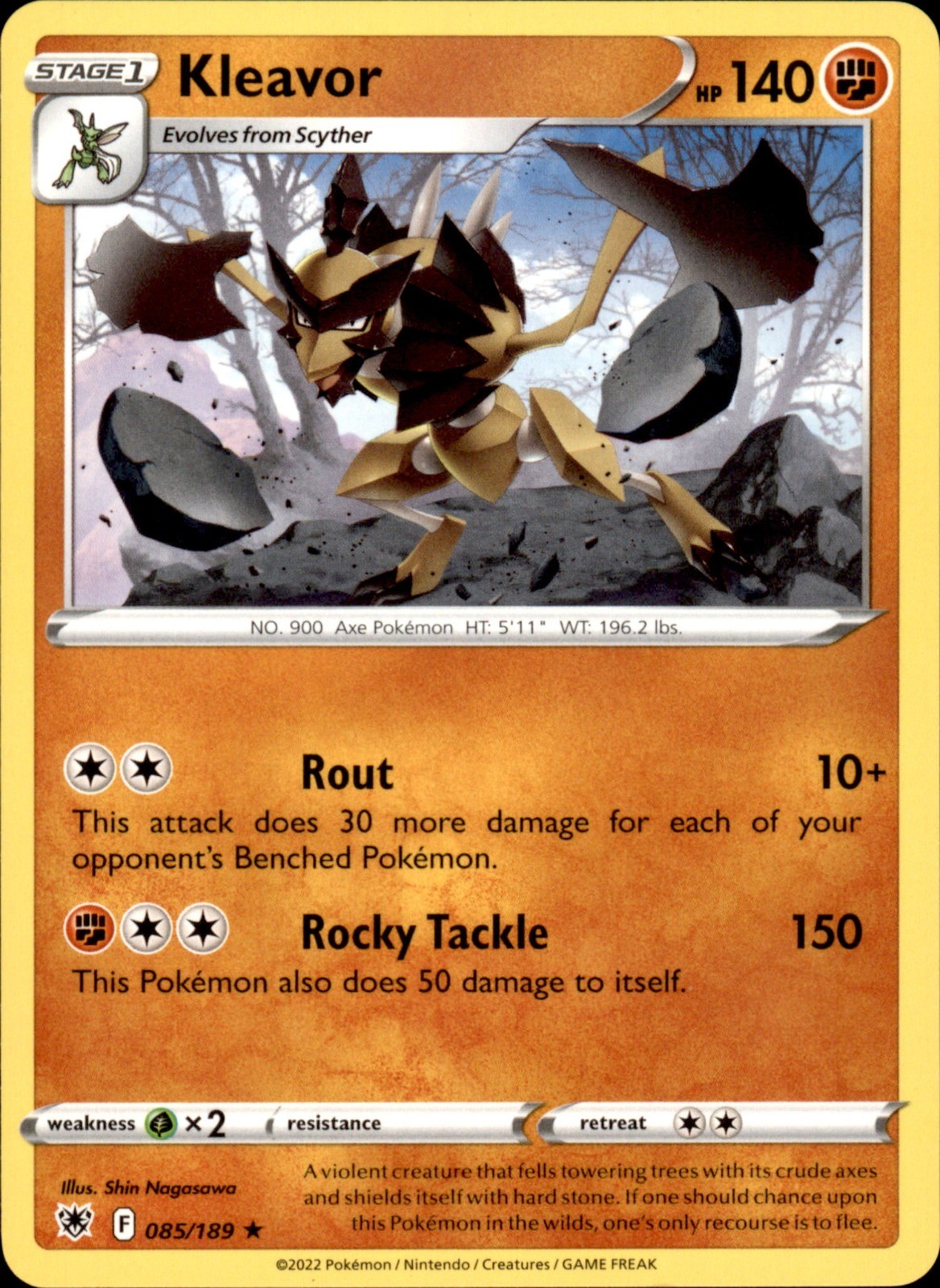 Kleavor (85) 085/189 Rare - Pokemon SWSH10: Astral Radiance
