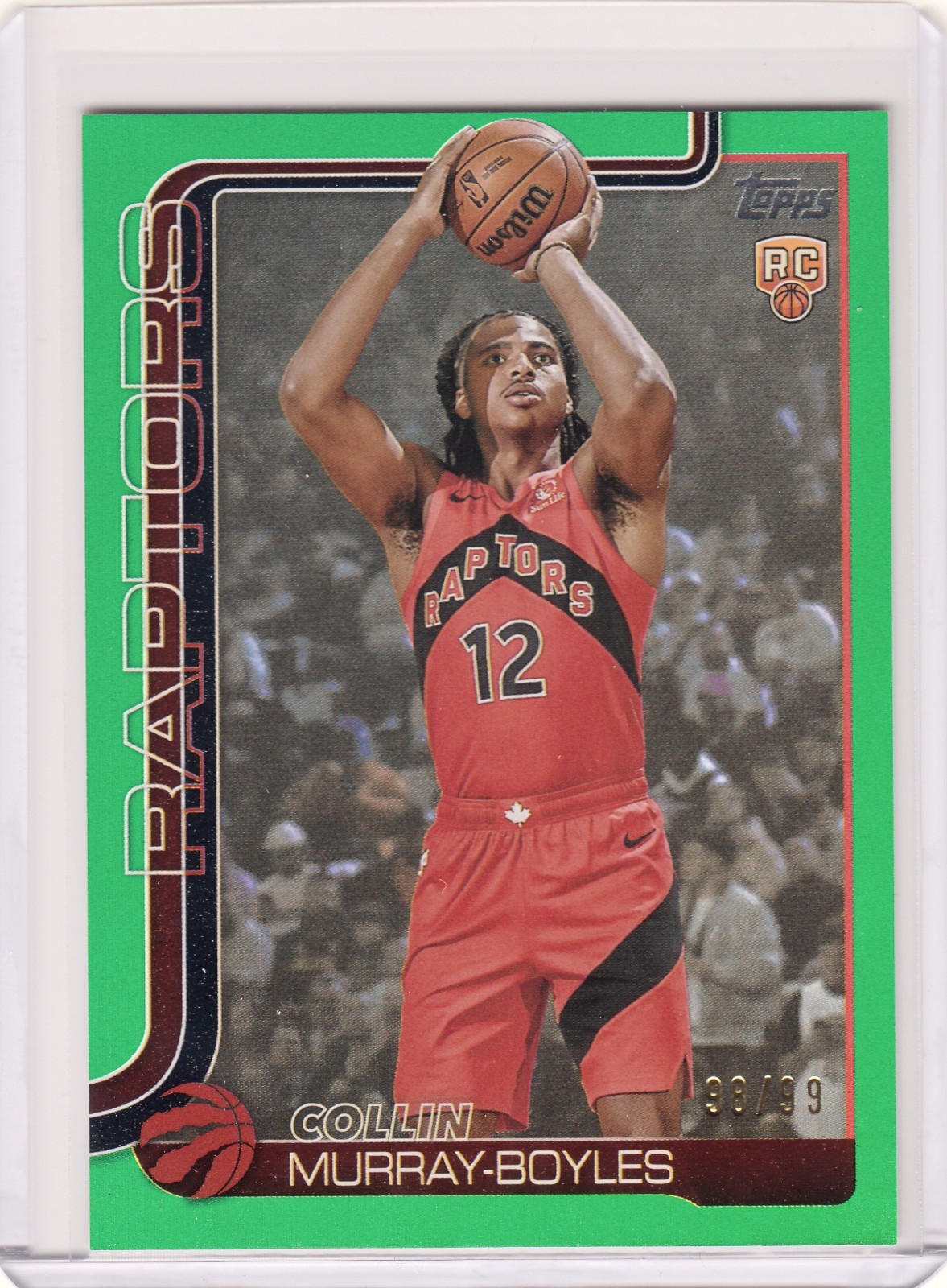 #/99  Collin Murray-Boyles RC ▪ 2025-26 Topps  GREEN Rainbow Foil #209 Rookie