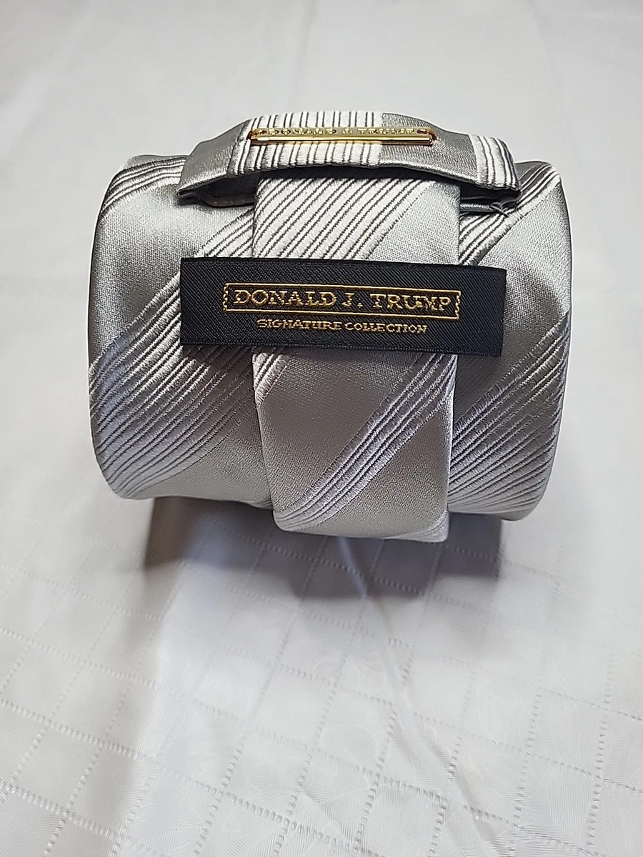 Cravate Donald J. Trump Signature – Soie Jaune Vif, Motif écossais, Collection Officielle