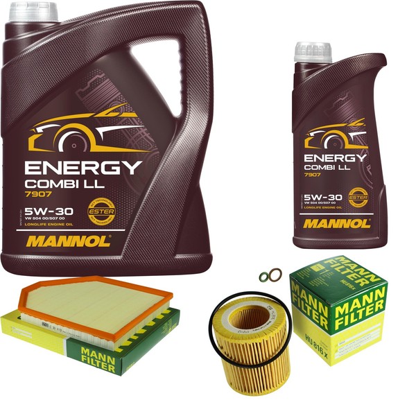 Inspektionspaket 6L Mannol 5W-30 FüR BMW F25 Xdrive20I Xdrive28I Sdrive20I-image