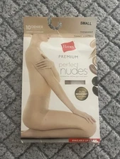 Women's Size S Small Lightest Coverage Tummy control Pantyhose Hanes Premium