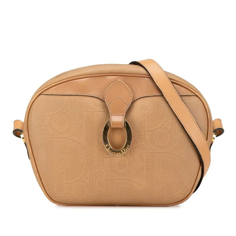 Sac bandoulière Dior Trotter beige PVC cuir pour femme