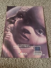 Vintage 1985 AMIGA BY COMMODORE Home Computer PC Print Ad 1980s