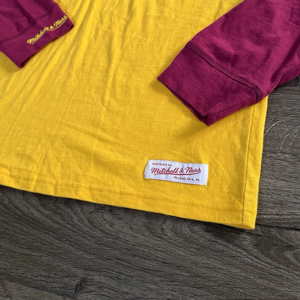 Mitchell & Ness Arizona State Sun Devils Long Sleeve T Shirt Red Yellow Men’s L - Image 3 of 4
