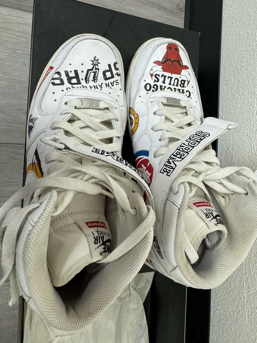 Nike Supreme x NBA x Air Force 1 07 Mid White for Sale