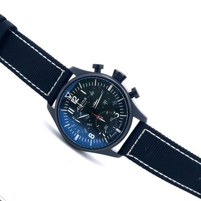 Alpina AL-371BB4FBS6 Men's Startimer Pilot Black Dial Quartz Watch