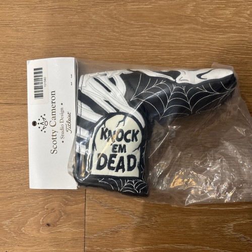 NEW Scotty Cameron 2017 Knock Em Dead Halloween Skull Putter Headcover Rare NIB
