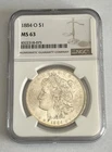 1884 O Morgan Dollar $1 - NGC MS 63