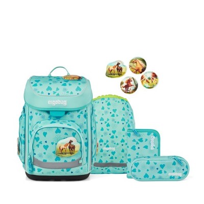 Ergobag Schulranzen-Set CUBO ReitBärtraum 5-teilig