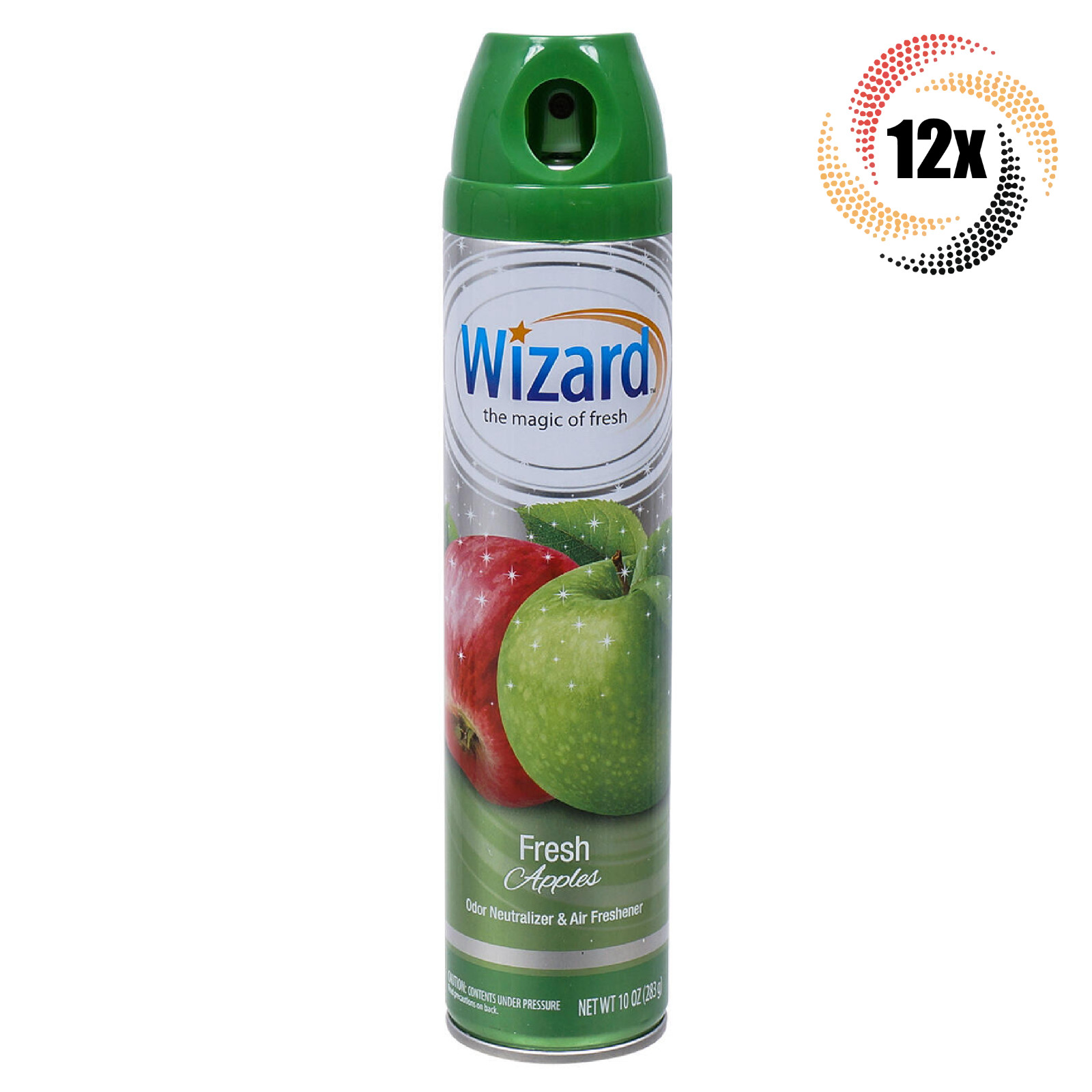 12 спреев Wizard Fresh Apples Scent Нейтрализатор запаха и освежитель воздуха | 10 унций