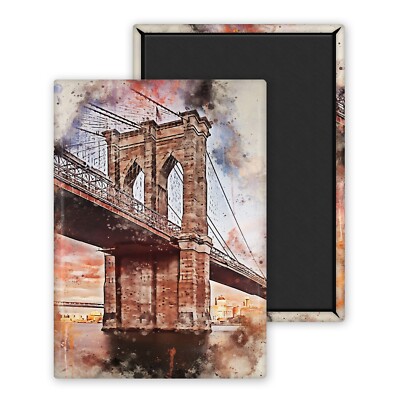 Brooklin Bridge USA - Magnet personalisiert 54x78mm Foto Kühlschrank