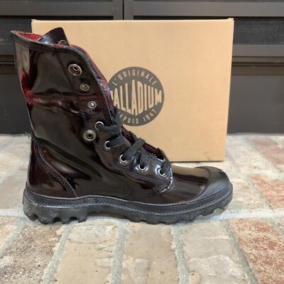 PAllADIUM Baggy Black Glow in the dark Lace up Fold over combat Hiking Boot Palladium Women main image 4