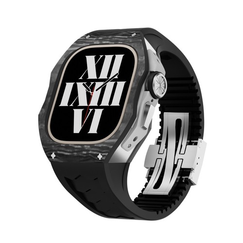 For Apple Watch Ultra 49mm Carbon Fiber & Titanium Case Fluoroelastomer Band MOD - 第 21/38 張圖片