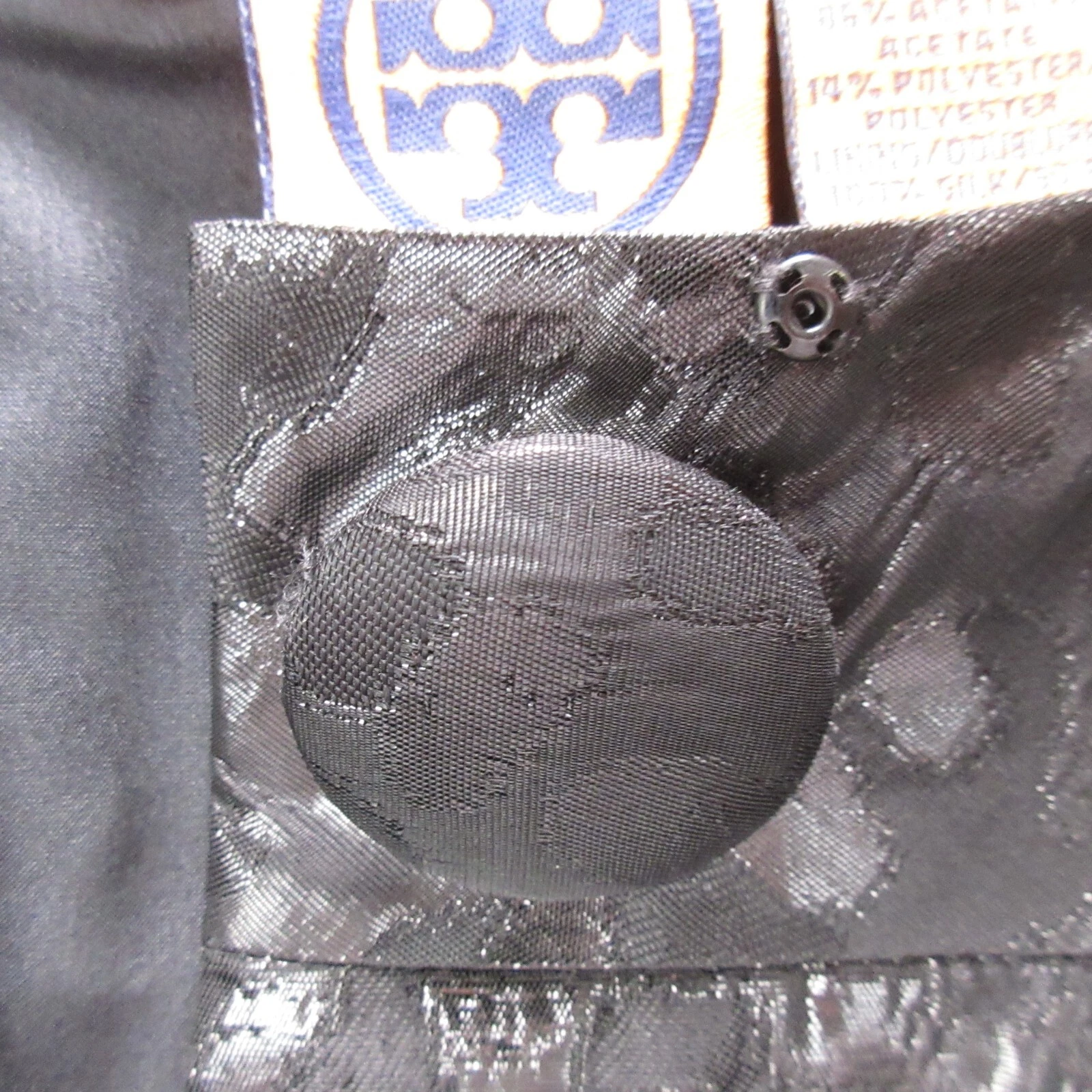 Tory Burch Giacca Donna 2 Nero Crop Bolero Foderato Giacca Grandi Bottoni Accenti