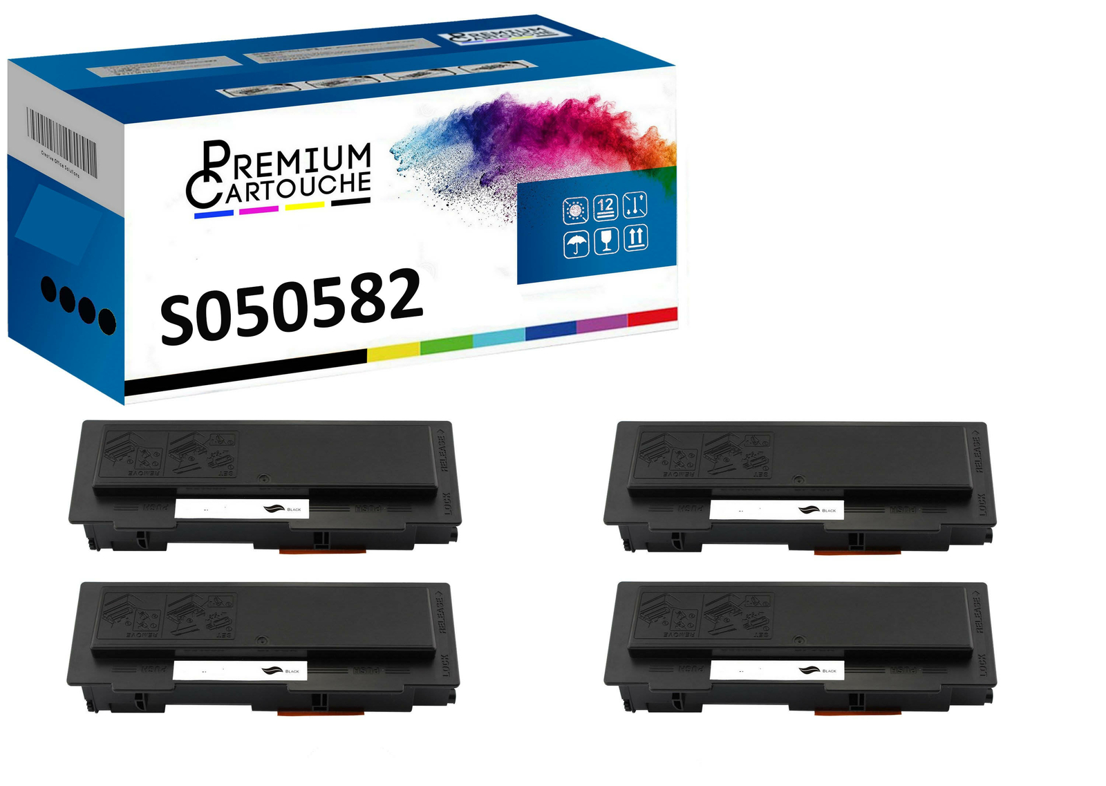 Cartouche C13S050582 compatible EPSON pour impression noire nette
