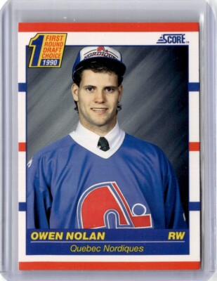 1990-91 Score Hockey Card Owen Nolan Rookie O Quebec Nordiques #435