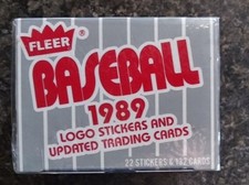 Factory Sealed Fleer 1989 Baseball Traded Updated Set 132 Cards & Stickers