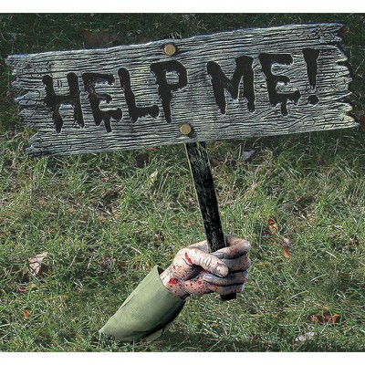 Help Me Warning From Below! Sign - Fun World