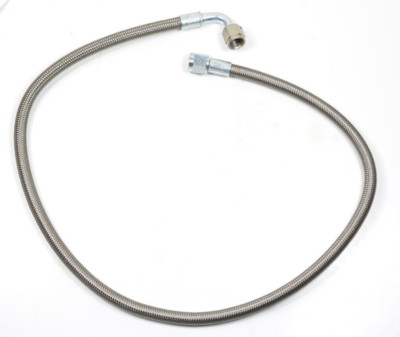 Fragola 36'' Long -6 AN Female To 6 AN 90 Braided Stainless Steel Hose Assembly